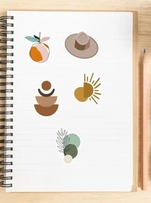 50 miếng dán giấy phong cách Boho nhiều màu sắc, những miếng dán dễ thương sáng tạo để trang trí, đồ dùng làm sổ lưu niệm cho mùa tựu trường, những miếng dán ngộ nghĩnh cho laptop, điện thoại Kindle. - Màu be - Xem 7