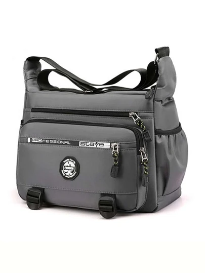 Five-Layer Multi-Pocket Men's Messenger Bag, Large-Capacity Men's