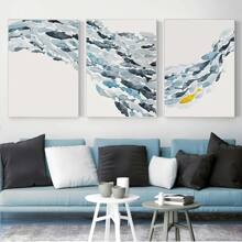 3pcs/Set Unframed Water Color Fish Group Wall Art Canvas Posters Gifts Birthday Graduation Coastal Decor Coastal Decor Beach Decor