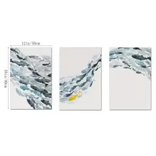 3pcs/Set Unframed Water Color Fish Group Wall Art Canvas Posters Gifts Birthday Graduation Coastal Decor Coastal Decor Beach Decor