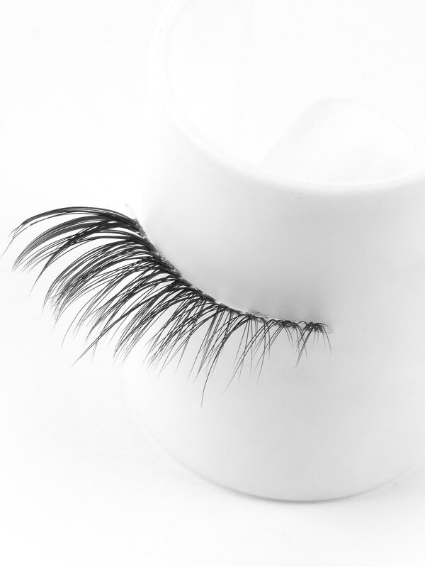 7pairs/set Half Eye False Eyelashes, Natural Curly Design, Lengthening