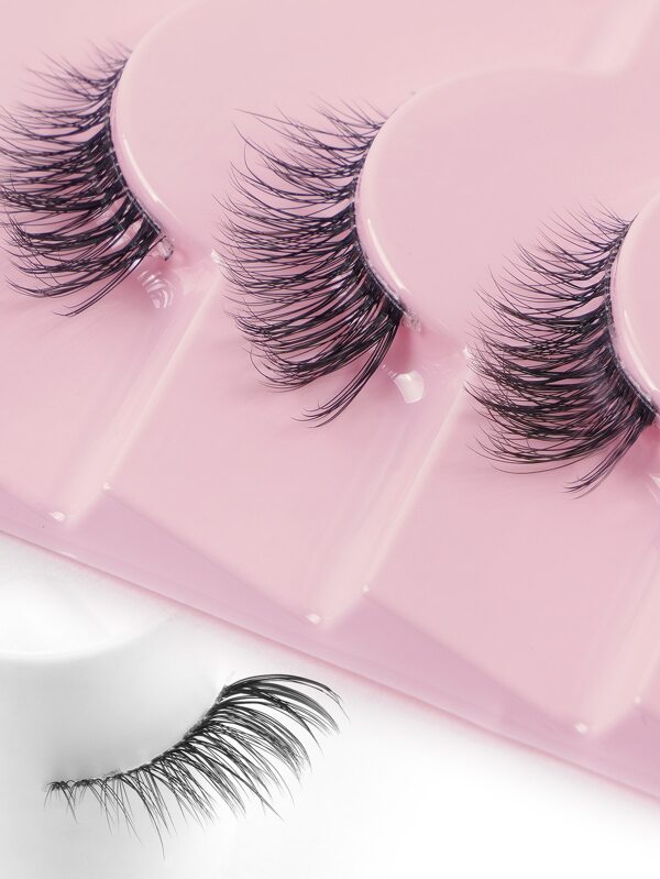 7pairs/set Half Eye False Eyelashes, Natural Curly Design, Lengthening