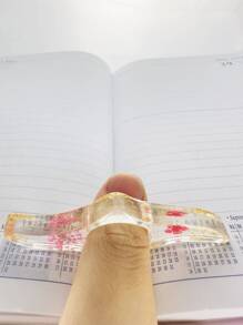 multibey 1入組粉色的花朵形狀膠黏劑書架適用於閱讀協助,辦公室和學校用品