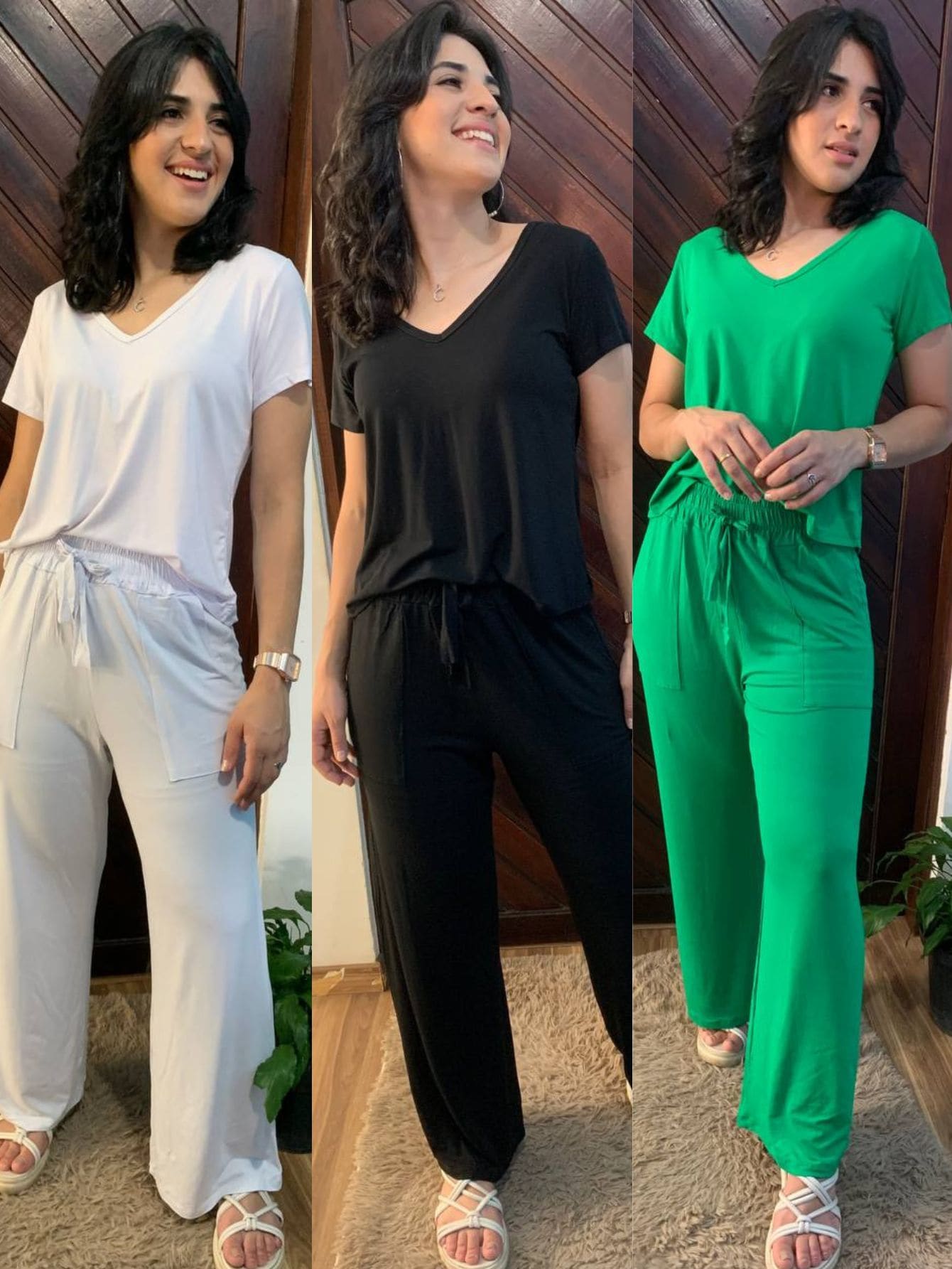 Women Two-piece Outfits - 白色 - 查看 1