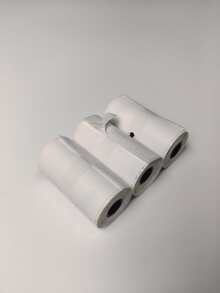 M02x/t02專用白色貼紙熱敏紙,十年黑色白色相片黏性紙50mm X3.5m,3卷 - 白色 - 查看 3