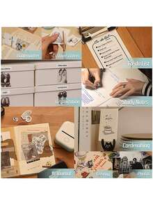 M02x/t02專用白色貼紙熱敏紙,十年黑色白色相片黏性紙50mm X3.5m,3卷 - 白色 - 查看 8