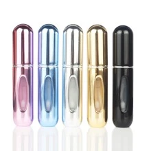 1 Miếng Nước hoa Nạp tiền Chai Mini di động Có thể Nạp lại Xịt nước Bình Hương thơm Pump Loại vỏ Trống Mỹ phẩm Hộp đựng Máy phun sương Cho du lịch 5ML - Màu xanh lam - Xem 3