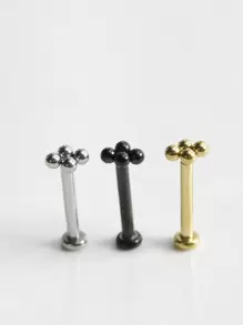 1片點穿孔耳環316L不銹鋼適合女士男士耳蝸穿孔首飾