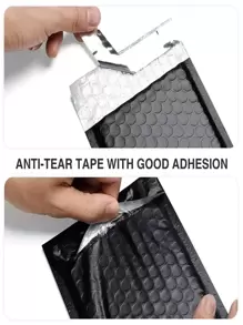 50入組/包黑色泡泡郵遞員適用於商業使用,信封包,首飾包裝 - 黑色 - 查看 4