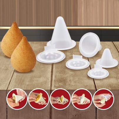 Forminhas Para Fazer Coxinha Com 3 Tamanhos Diferentes
