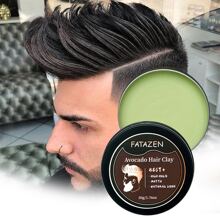 FATAZEN 1块50克牛油果形发蜡，强力定型，哑光效果，适合所有发质，100%天然发蜡