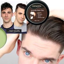 FATAZEN 1块50克牛油果形发蜡，强力定型，哑光效果，适合所有发质，100%天然发蜡