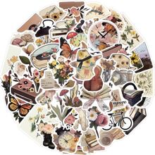 50pcs Mixed Pattern Paper Assorted Stickers, Creative Classical Stickers For DIY - Multicolor - View 6