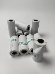 Mini Printer Paper 57mm Width 10Rolls Set White Continuous Paper Self-Adhesive Label Sticker Rolls for Portable HD Photo Printer - White - View 3