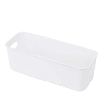 1pc White Storage Basket, For Home Use To Store Makeup, Snacks, Phone Cases On Desktop, Or To Organize Bathroom, Kitchen - White - View 7