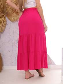 Women Skirts - 玫紅色 - 查看 2