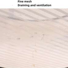 1pc Multifunctional Drying Rack With 1-3 Layers And Anti-insect Net. Can Be Folded And Used On Balcony For Drying Fish, Shrimp, Fruits, Vegetables Etc. With Zippered Polyester Fiber Mesh - White - View 7