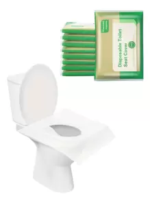 20 Gói Giấy Trắng Đơn Giản Bọc Ghế Ngồi Vệ Sinh, Di Động Dùng Một Lần Bọc Ghế Ngồi Vệ Sinh Để Sử Dụng Tại Nhà - trắng - Xem 1