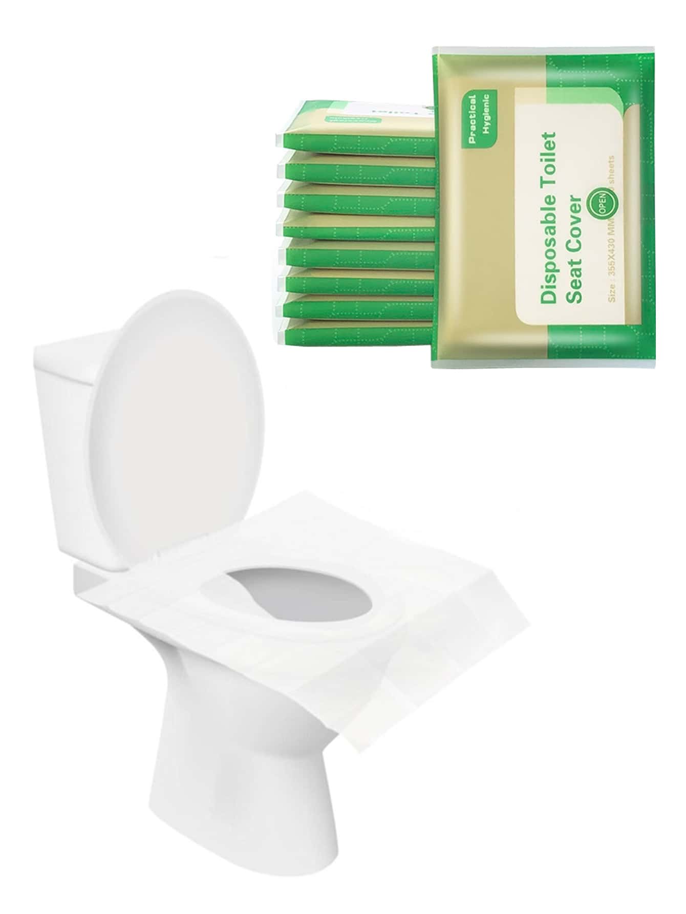 20 Gói Giấy Trắng Đơn Giản Bọc Ghế Ngồi Vệ Sinh, Di Động Dùng Một Lần Bọc Ghế Ngồi Vệ Sinh Để Sử Dụng Tại Nhà - trắng - Xem 1