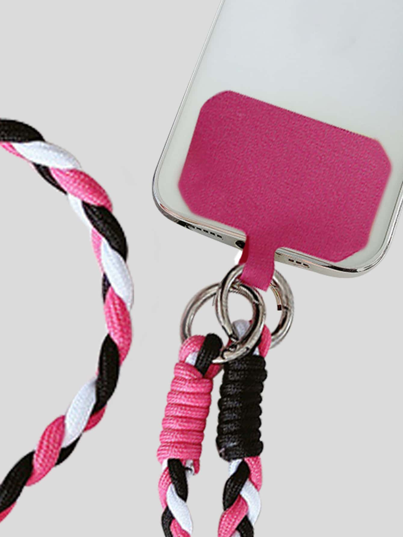 tejido ajustable Tira de celular con tarjeta de fijación Clip - Multicolor - Ver 1