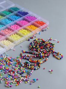 Diy Jewelry Making Kit With 24 Grids Includes Glass Beads, Striped Beads For Bracelet, Necklaces, Great Birthday Gift - sd24g006 - View 10