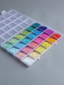 Diy Jewelry Making Kit With 24 Grids Includes Glass Beads, Striped Beads For Bracelet, Necklaces, Great Birthday Gift - sd24g006 - View 5