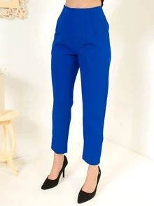 Women Pants - 藍色 - 查看 7