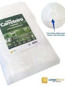 Lona Carreteiro Leve 3x2 Metros Transparente Multiuso Impermeável - Transparente - Visão 2