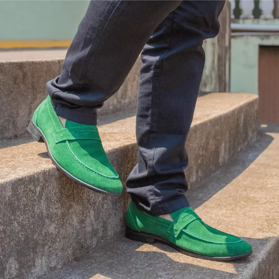 Men Loafers - màu xanh lá - Xem 1