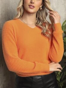 Women Sweaters - trái cam - Xem 5
