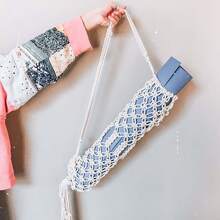 波西米亞風格時尚編織瑜伽墊包,多功能收納袋 - 白色 - 查看 1