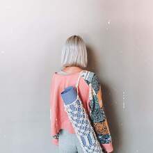 波西米亞風格時尚編織瑜伽墊包,多功能收納袋 - 白色 - 查看 2