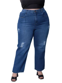 Plus Size Jeans - Azul lavado medio - Ver 4