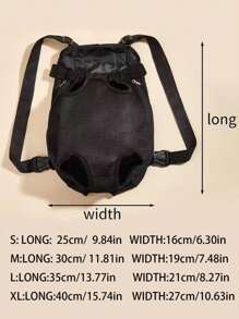 1入組寵物包後背包手提包網紗黑色舒服透氣後和耐用
