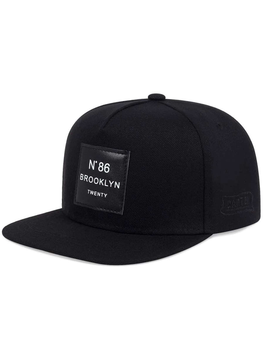 1 gorra de hip hop para hombres para uso diario, regalo de verano para amigo de la calle - Negro - Ver 1