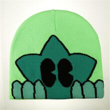 中性圖案時尚豆豆帽適用於日常生活 - 綠色 - 查看 1