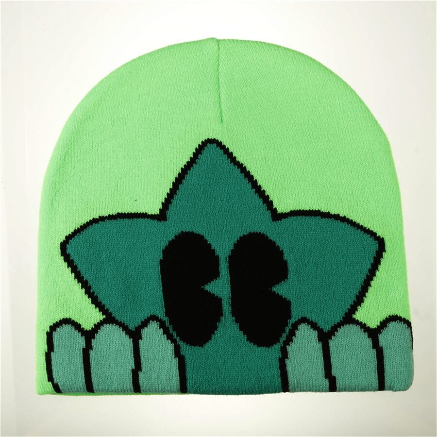 中性圖案時尚豆豆帽適用於日常生活 - 綠色 - 查看 1