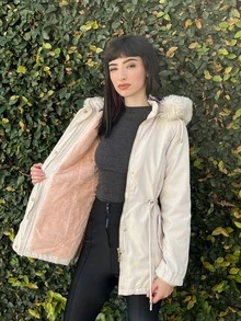 Women Trench Coats - 米色 - 查看 4