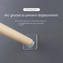 No-Drilling Telescopic Rod Bracket With Adhesive Hook For Home Bathroom Kitchen Window Curtain Rod, Strong Adhesive Acrylic Tape Included Decorations Decor Festival Decor Room Decor Home Decor Bed Room Decor Dress Pants Shoes Jeans Boots Skirt Bedroom, Organizer, Home Storage, White T Shirt Women, Black Pants Women, Ladies Winter Clothes, Dress,