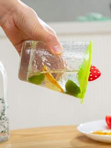 1pc Cartoon Cute Silicone Cup Cover ;Heat-resistant Leak Proof Sealed Tea Coffee Lid Cap ;Dustproof Cup Bottle Cover - Multicolor - View 4