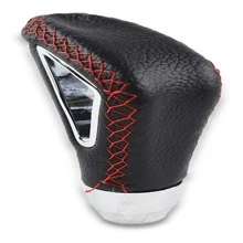 Red Stitching Leather Knob For Universal Car Lever (1 Piece)