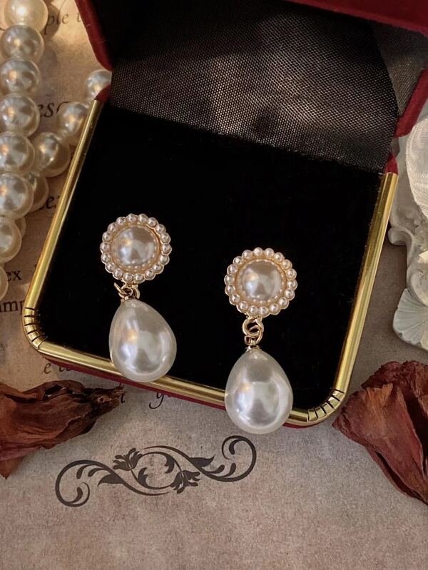 1pc Women's Bridal Earrings Personality Stud Earrings Wedding Veil Accessories Elegant Halloween