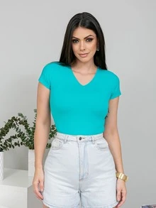 Women T-Shirts - 藍色 - 查看 7