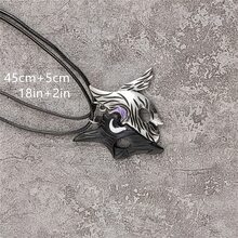 2 件/套不對稱吊墜項鍊,時尚珠寶配件情人節禮物 - 黑色和银色 - 查看 5