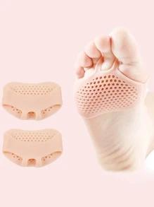 足部保護墊，1對矽膠前足墊防滑減震按摩足部護理墊，保護前足免受磨損和撕裂 - 米色 - 查看 1