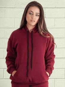 Women Sweatshirts - Màu Đỏ Sâu - Xem 2