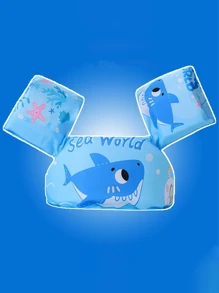 1pc Cartoon Armhole Swim Ring Float, 14-25kg Swimming Equipment - Blue - View 5