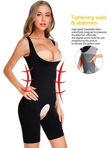 Fajas Colombianas Bodysuits: Shape Your Body - Black - View 4