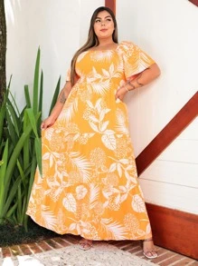 Plus Size Dresses - Orange - Voir 1