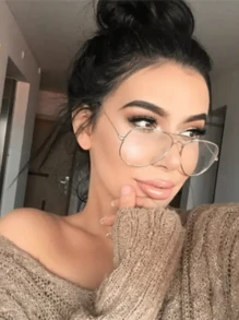 3 pzas Lentes transparentes de Moda para Hombre Estilo Piloto con Armazón  Lentes - Multicolor - Ver 9